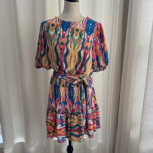 Flying Tomato Colorful Patterned Women's Dress - Size M